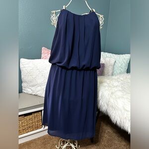 Blue halter dress